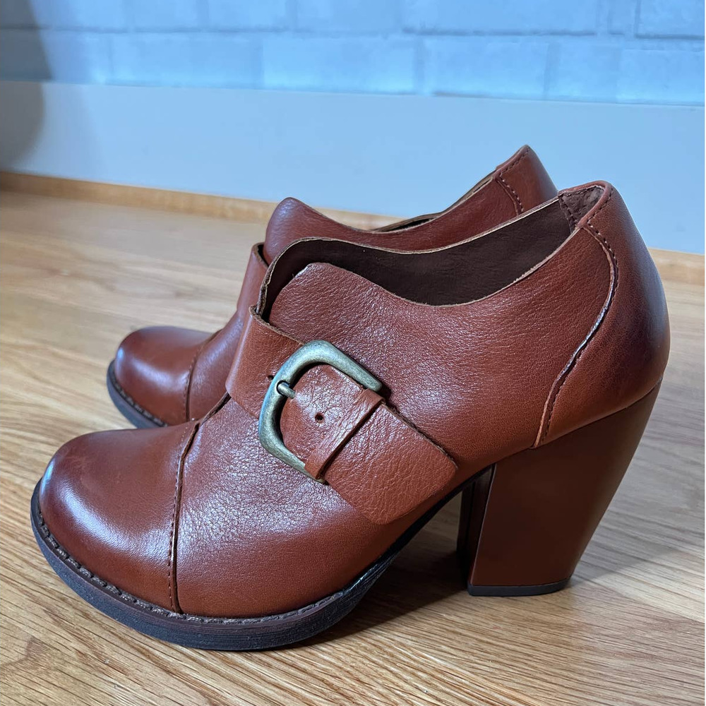 Kork-Ease Brown Leather Ankle Booties